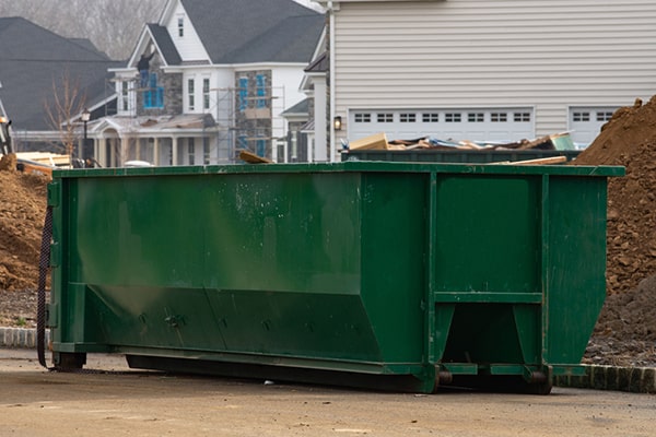 the construction dumpsters can be placed in a specific location on your construction site